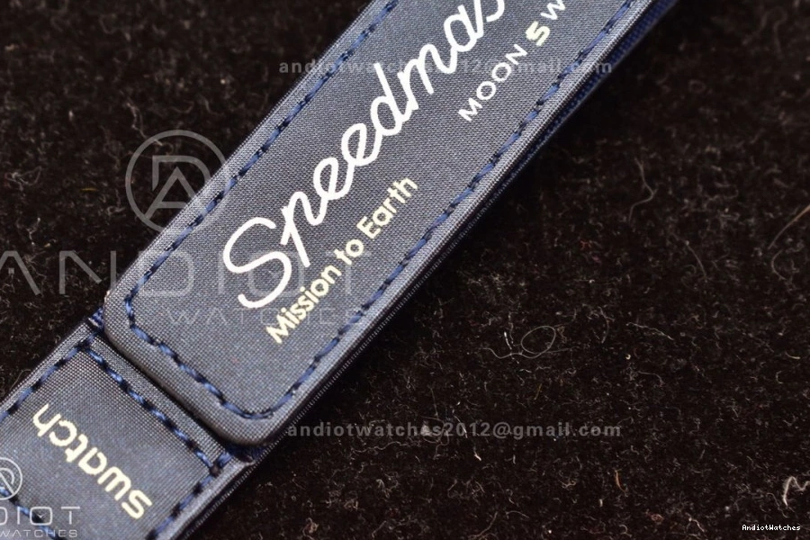 x on Bioceramic Moonwatch Nylon Quartz to Strap WeatherProof Earth Omega Swatch 1181 Mission 0821